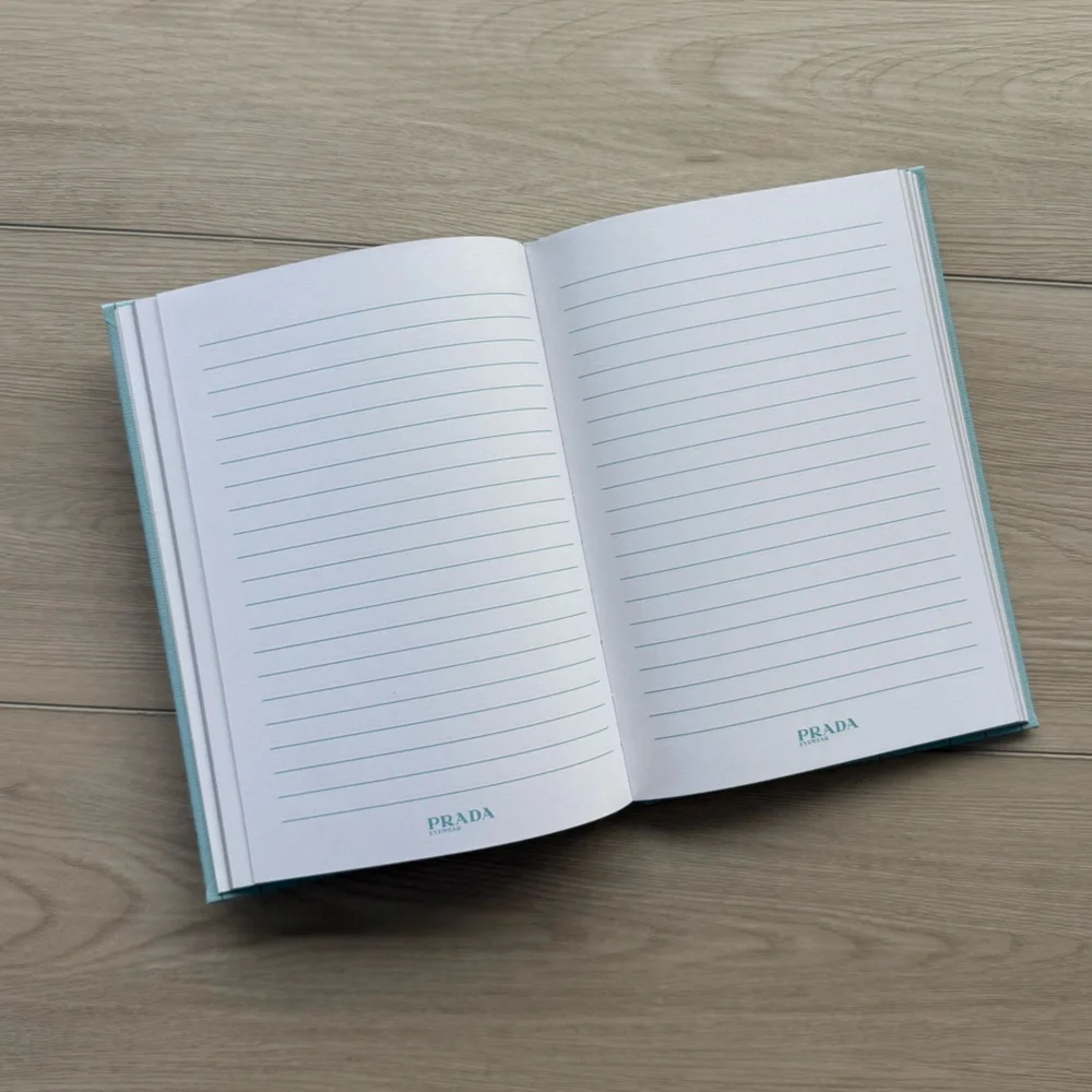 Prada Notebook with Black Elastic